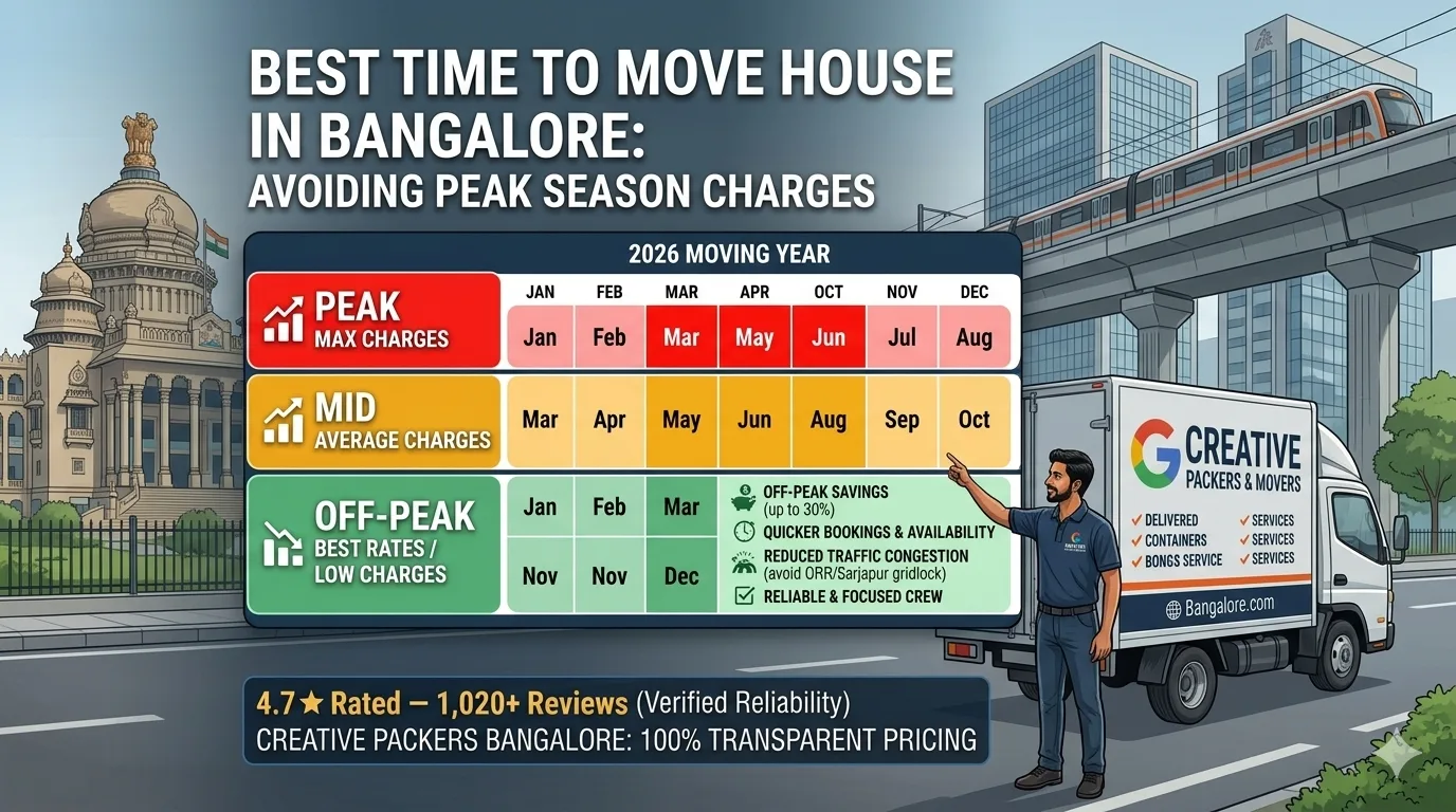 Best Time to Move House in Bangalore: Avoiding Peak Season Charges