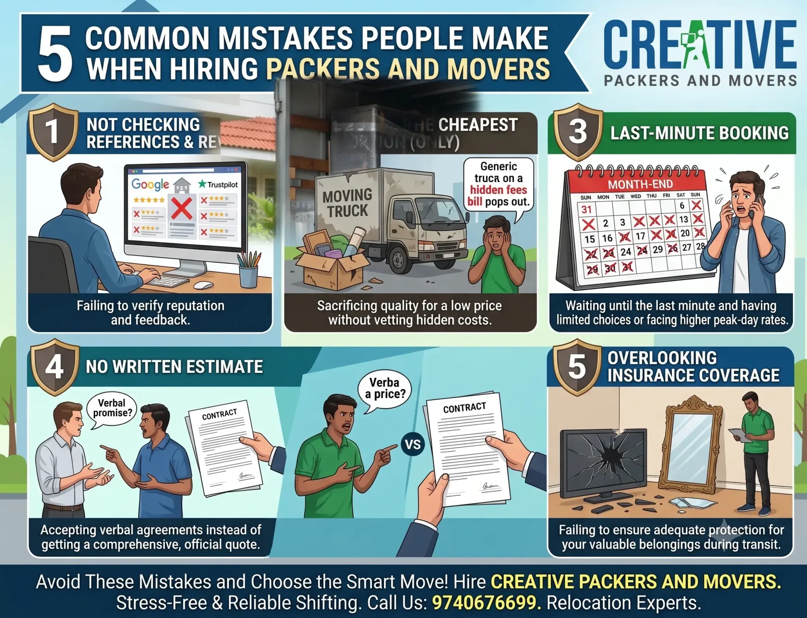 5 Common Mistakes People Make When Hiring Packers and Movers